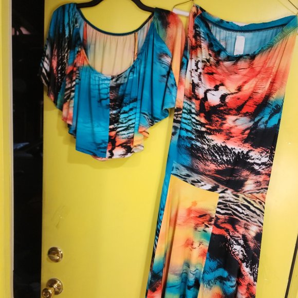 2pc Hawaii Print | Wall Street Brand | Size Large - Picture 3 of 4